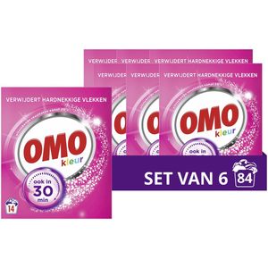 Omo - Kleur Waspoeder - Voordeelverpakking - 6 x 14 Wasbeurten