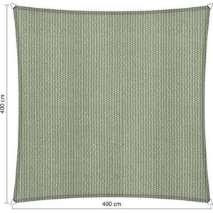 Shadow Comfort® Vierkantige schaduwdoek - UV Bestendig - Schaduwdoek vierkant - Zonnedoek - 400 x 400 CM - Moonstone Green