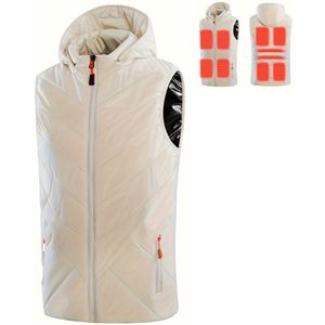 Xerolax Verwarmde Bodywarmer - Heated Vest - Elektrische Bodywarmer - Extra Warm - Wit - Vrouwen - Maat S