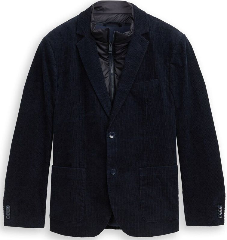 Tom Tailor 2-in-1 corduroy colbert met uitneembaar inzetstuk