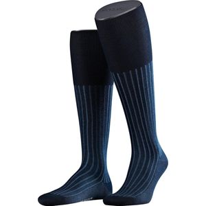 FALKE Shadow Kniehoge Sokken versterkt met motief patroon ademend lang kleurrijk hoog en warm geribbeld gestreept Katoen Blauw Heren sokken - Maat 45-46