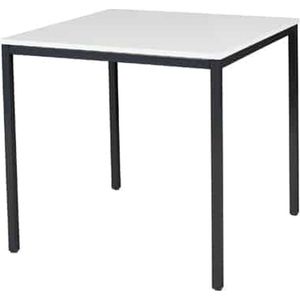 Bureautafel - Domino Basic 80x80 grijs - zwart frame