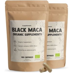 Cupplement Zwarte Maca 500 mg Biologisch Combideal 2x 100 Capsules - Testosteron