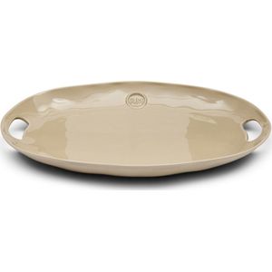 Riviera Maison Serveerbord met handvaten Rond Beige - Portofino Schaal - Steengoed