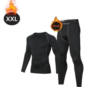 Nivard Thermokleding Heren - Thermobroek - Thermoset - Thermolegging - Winter - Thermoshirt - Grijs - S