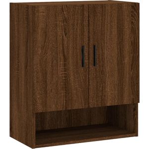 vidaXL - Wandkast - 60x31x70 - cm - bewerkt - hout - bruin - eikenkleur