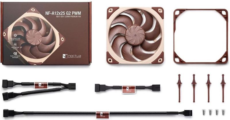 Noctua - NF-A12x25 G2 - Ventilator - Zwart - Sterrox LCP
