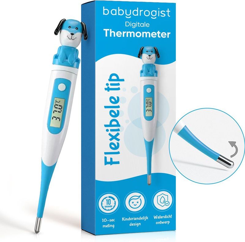 Babydrogist - Digitale Baby Thermometer - Flexibele Tip - Hond - Snelle Meting