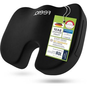 Orthopedisch zitkussen - Ergonomisch hard zitkussen voor bureaustoel - Vermindert pijn en verhoogt zitcomfort - Stuitbeen ontlasting