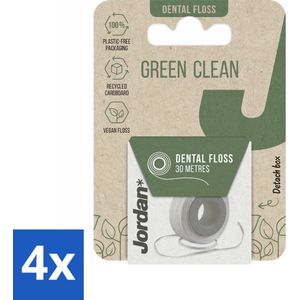 Jordan - Flosdraad - Green Clean - 30 Meter - Voordeelverpakking - 4 stuks