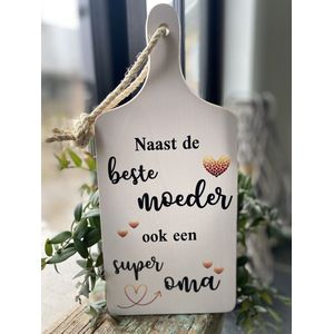 Creaties van Hier - serveerplankje - mama - 35 cm - hout - moederdag cadeautje