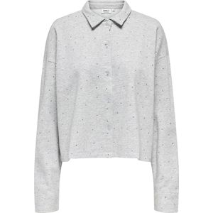 Only Vest Onlzenna Stone Polo Shirt Cs Sw 15345894 Light Grey Mela/silver Rhi Dames Maat - XS