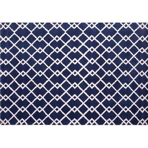 SERRES - Laagpolig vloerkleed - Blauw - 160 x 230 cm - Polyester