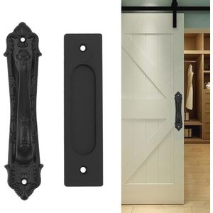 Zwarte Schuifdeurgrepen voor Schuurdeuren - Dubbelzijdige En Gemakkelijke Installatie