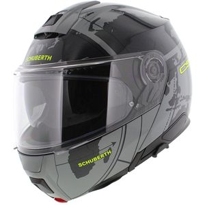 Schuberth C5 Systeemhelm Globe glans grijs zwart - Maat 55