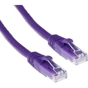 ACT Paarse 5 meter U/UTP CAT6 patchkabel snagless met RJ45 connectoren IS1705