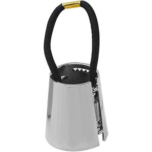 Cirkel paardenstaarthouder haaraccessoires metaal elastiekjes gothic punk haarband metaal elastische haarspeld haarringen hoofddeksel zilver mode