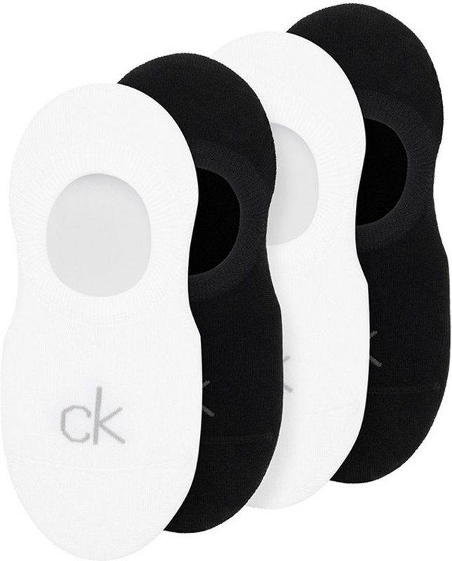 Calvin Klein - Footies - Zwart en Wit - 4-pack - Dames