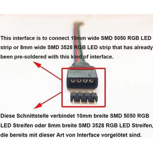 10x RGB 5050 LED Snelverbinder - 4-polige Aansluitkabel voor LED Strips