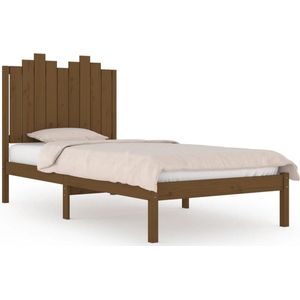 vidaXL - Bedframe - massief - grenenhout - honingbruin - 100x200 - cm