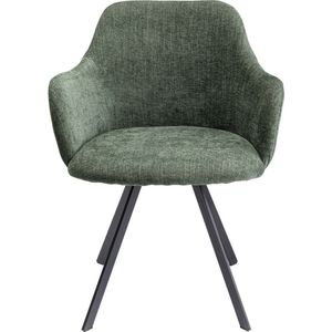 Draaistoel met armleuningen Lady Loco Coco groen Kare Design
