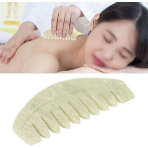 Jade Stone Massage Kam voor Meridiaan Drainage en Pijnvermindering met Guasha Hoofdhuid Kam