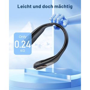 Draagbare Nekventilator 4000 mAh met Stil Ontwerp en 3 Snelheden