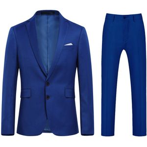 Allthemen Heren Twee knoops Pak Middenspleet - Tonsurton pantalon met 9 utility zakken -S