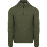 Suitable Half Zip Trui Donnegal Tweed Eco Wool Groen - Maat M - Heren - Schipperstrui - Schipperstrui met rits - Volwassen mannen