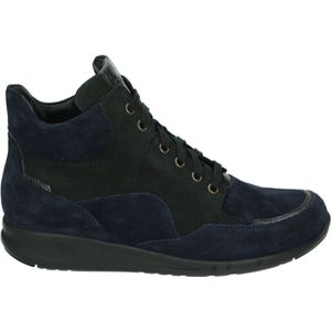 Durea 9735 H - VeterlaarzenHoge sneakersDames sneakersDames veterschoenenHalf-hoge schoenen - Kleur: Blauw - Maat: 40.5