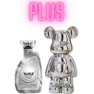Devoted Creations Vault 400 ml PLUS Beeld Beer Hart Zilver Groot 21 cm!