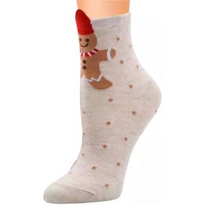 1 paar Kerstsokken met Kerstkoekje – Foute Kerstsokken Unisex (Maat 36-41) – Perfect als Kerstcadeau of Kerst Relatiegeschenk