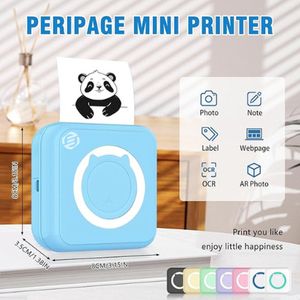 Equivera Mini-Printer - Pocket Printer - Mobiele Fotoprinter - Draagbaar & Draadloos - Leerhulp & Notites