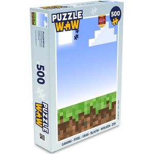 Puzzel Gaming - Pixel - Gamen - Gras - Legpuzzel - Puzzel 500 stukjes