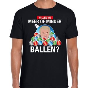 Wilders Meer of minder ballen fout Kerst shirt - zwart - heren - Kerst  t-shirt / Kerst outfit S