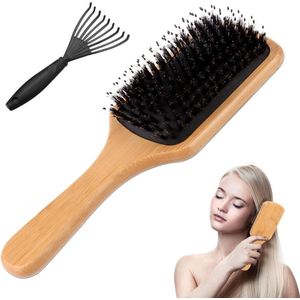 TRANKIELO® – Professionele Haarborstel – Voor het Gladmaken en Krullen – Inclusief Klauwreiniging – Geschikt voor Haarverzorging en Haar trimmen