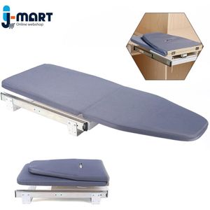 J-Mart Uitschuifbare Strijkplank - Kast Gemonteerde Strijkplank - Washok/Slaapkamer - 180° Draaibaar - Inklapbaar - Katoen