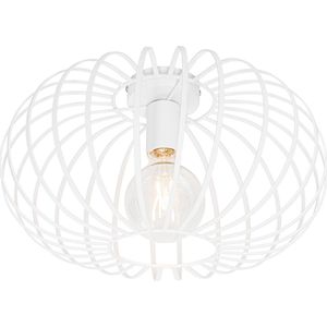 QAZQA johanna - Design Plafondlamp - 1 lichts - Ø 39 cm - Wit - Woonkamer | Slaapkamer | Keuken