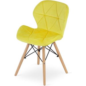 LAGO Velvet stoel - Geel x 1
