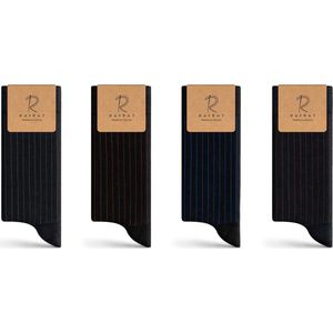 RAFRAY Bamboe Sokken - Lined - Premium Bamboe Sokken in Cadeaubox - Premium Bamboo Socks - 4 Paar - Maat 40-44