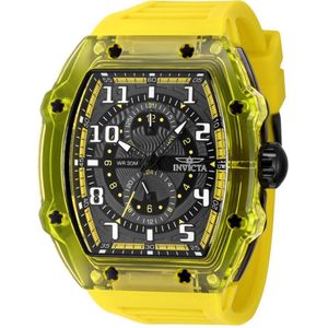 Invicta Racing 48721 Heren Horloge - Waterdicht - Analoog - Quartz Uurwerk - Plastic met zwarte Wijzerplaat - 48mm