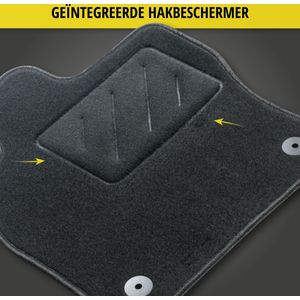 Walser Naaldvilt Velours voetmatten geschikt voor Audi E-Tron 09/2018-Vandaag, E-Tron GT notchback 07/2020-Vandaag