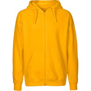 Fairtrade Men's Zip Hoodie met capuchon Yellow - S