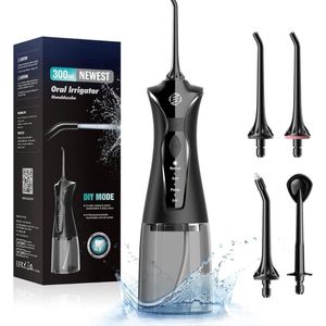Equivera Waterflosser - Monddouche - Elektrisch Flosapperaat - Water Flosser - Waterflosser Draadloos - Water Flosser Draadloos - Draadloos en Oplaadbaar - Must have voor uw hygiëne!