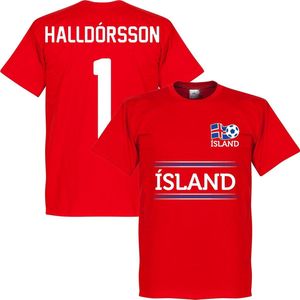 Ijsland Keeper Haldorsson Team T-Shirt - Rood - XXL