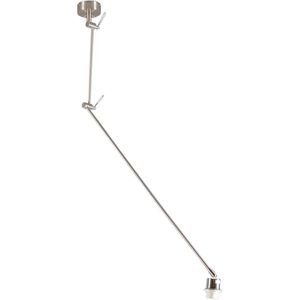 QAZQA blitz - Moderne Verstelbare hanglamp voor boven de eettafel | in eetkamer - 1 lichts - L 1000 mm - Staal - Woonkamer