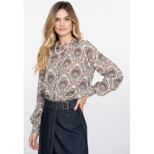 Geisha - Blouse lange mouw - Blauw - 53637-20