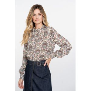 Geisha - Blouse lange mouw - Blauw - 53637-20