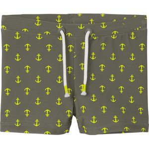 NAME IT NMMZIGURT SWIM TIGHTS Jongens Zwembroek - Dusty OliveAOP:Anchors - Maat 110/116