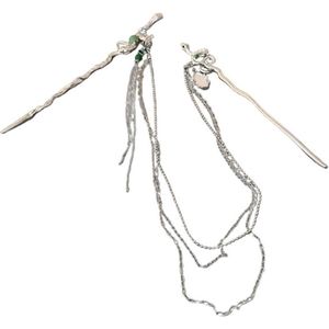 Allecto plus - Set van 1 haarstaaf met ketting, kwast en haaraccessoires